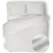 Eleganzzz Dekbedovertrek Micro Mink Leopard - off white 200x200/220cm