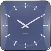 Karlsson - Wandklok Sucinto Dome Square Blauw