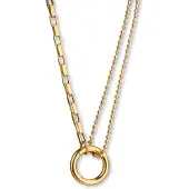 Marama - Combi Ketting Goud Cirkel - Hoogwaardig Stainless Steel - met Extender