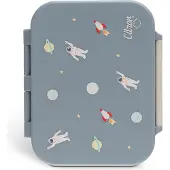 Citron Tritan Snackdoos - 3 compartimenten - 16x11x5cm - Spaceship