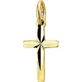 Marie-Celeste Marie Celeste hanger kruis mat gediamanteerd - Goud