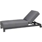 CLEMENTO Béziers tuinligstoel/loungestoel van aluminium met wieltjes, Sunbrella