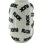 House Vitamin Vase 'fuck' ceramics white/black 17x17x27cm