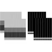 DDDDD Combiset Jules Anthracite 2 Keukendoeken + 2 Theedoeken-60 x 65 cm