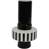 House Vitamin Vase stripe ceramics black/white -14x14x26 cm
