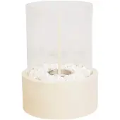 House Vitamin Table burner round metal/glass sand 21x21x28cm