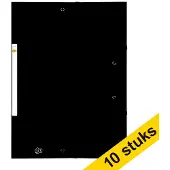 123inkt Aanbieding: 10x elastomap karton zwart A4