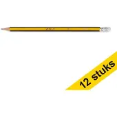 123inkt Aanbieding: 12x potlood met gum (HB)