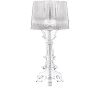 Kartell Design tafellamp Bourgie, dimbaar, helder / transparant, Woon-/ Eetkamer, Kunststof, Design, tafellamp