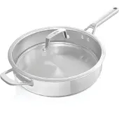 Ninja NIA koekenpan 26cm EverCl.ES, Pan + steelpan, Zilver