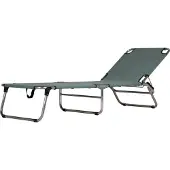 Fiam Amigo ligstoel Stof salie groen-aluminium