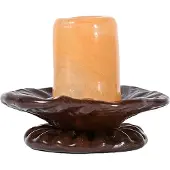 By On Lara Kandelaar 9 Cm Bruin / Oranje - Accessoires voor kaarshouders & kandelaars Mondgeblazen Glas Brown - 5280607811
