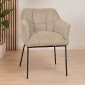 Bronx71 Scandinavische eetkamerstoel Jens taupe - Eetkamerstoelen set van 4 - stoel