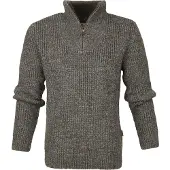Barbour Heren Truien & Vesten New Tyne Half Zip Knitted Jumper - Donkergrijs - Maat XL