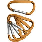 Combicraft Aluminium karabijnhaak of festonhaak 60x30x5mm oranje - per 5 stuks