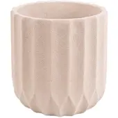 Present Time bloempot Stripes 18 cm beton ivoorwit