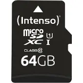 Intenso 64GB microSDXC Performance microSD-kaart 64 GB Class 10 UHS-I Waterdicht
