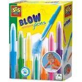 SES Creative - Blow airbrush pens - 7 stuks - blaasstift - blaaspen - goed uitwasbaar