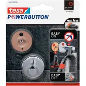 TESA Powerbutton Haak Rond Glanzend Chroom 6kg