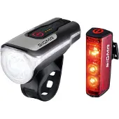 Sigma AURA 80 FL / Blaze Set Fietsverlichtingsset LED werkt op een accu Zwart
