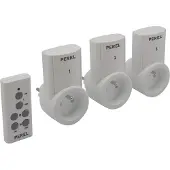 Perel Stopcontacten - Draadloos - Afstandsbediening bereik 25 m 10 A 2300 W wit (set van 3)
