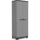 Keter Stilo Hoge Kast - 3 Planken - 68x39x173 cm - Donkergrijs/zwart