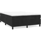 vidaXL Boxspring bed 140x190 cm fluweel zwart