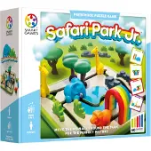 SmartGames Safari Park Jr. - Logisch Denkspel & Vormenstoof - 60 Educatieve Puzzelopdrachten - Solospel voor Kleuters - Vanaf 3 Jaar
