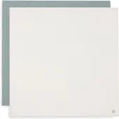 Jollein - Hydrofiele Doek Large 115x115cm - Inbakerdoek - Zacht Katoen - 2 Stuks - Sea Green/Ivory