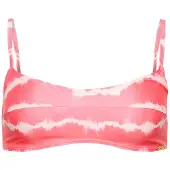 Superdry Dames Roze bikinitopje met tie-dye (XXS), Casual, Strandkleding, Polyester W3010368A