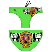 Turbo Money Skull Waterpolo Swimming Brief Groen 12-24 Months Jongen