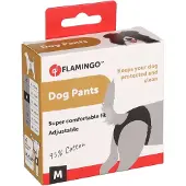 Flamingo loopheidsbroekje hond – Luvly Slip Vrouwelijk Zwart M – voor loopsheid – verstelbare taille & inclusief inlegkruisje hond