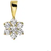 The Jewelry Collection Geelgouden Hanger zirkonia halo 4017308
