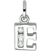 The Jewelry Collection Hanger letter E zirkonia - PSN1323460