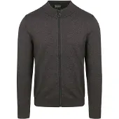 No-excess Gebreid vest donkergrijs