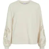 Vila Sweatshirt 'VISandy' ecru