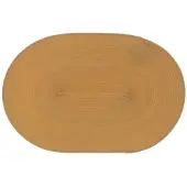 Unique living placemat daisy ovaal rotan oker 45x30cm