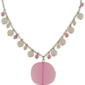 Behave - Ketting met roze parels en hanger - Speels & romantisch