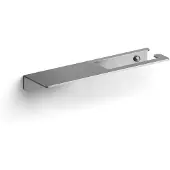 Clou Fold toiletrolhouder met planchet, rvs geborsteld