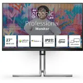 AOC Q27U3CV, 68,6 cm (27 inch), Q27U3CV, 16:9, HDMI+DP+USB-C, IPS, zwart