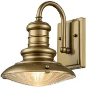 Elstead Lighting LED Wand Buitenlamp Redding Station | 1X E27 Max 60W | IP44 | Dimbaar | Painted Distressed Bronze