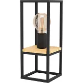 Eglo 99797 Libertad Tafellamp Staal Zwart/Hout Bruin - 1 x E27