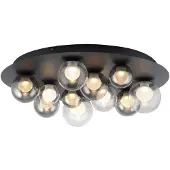 Pure 11-lichts plafondlamp Pure Popup Mystic grey met smoke glas