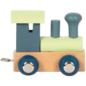 Small Foot - Houten Lettertrein Polar - Locomotief Blauw Groen