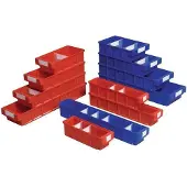 LA-KA-PE Stellingbak | L400xB230xH150 mm | rood polypropyleen | 12 stuks - VKB400/230 ROT VKB400/230 ROT