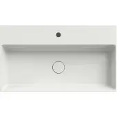 Xenz Dolce keramisch wastafelblad met 1 kraangat 80 (81x46) Wit mat