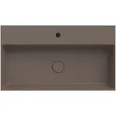 Xenz Dolce keramisch wastafelblad met 1 kraangat 80 (81x46) coffee mat