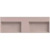 Xenz Dolce keramisch wastafelblad 140 met 2 kommen (141x46) rose mat