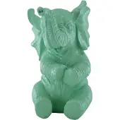 House Vitamin Ornament elephant polyresin mintgreen 7x7x11cm
