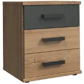 Wimex Ladenkast 3 laden eiken en grafietdecor l46 cm